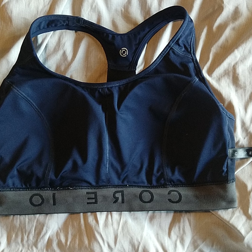 1X Core 10 blue sports bra - Picture 3 of 4